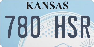 KS license plate 780HSR