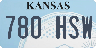 KS license plate 780HSW