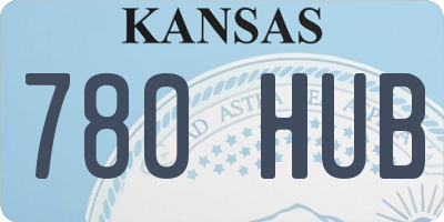 KS license plate 780HUB