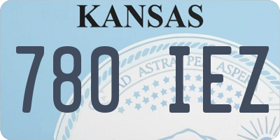 KS license plate 780IEZ