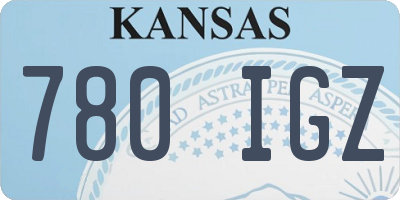 KS license plate 780IGZ