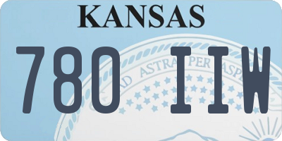 KS license plate 780IIW