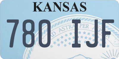 KS license plate 780IJF