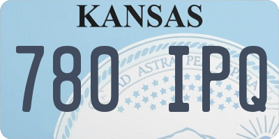 KS license plate 780IPQ