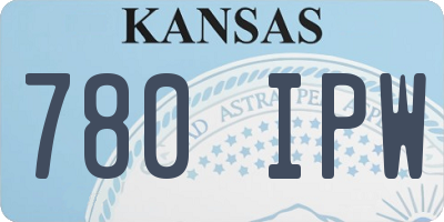 KS license plate 780IPW