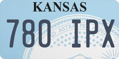 KS license plate 780IPX