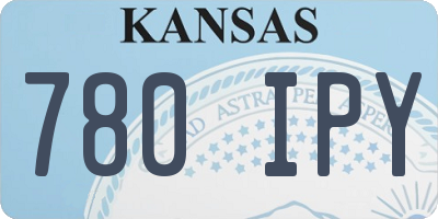 KS license plate 780IPY