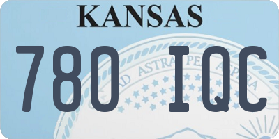 KS license plate 780IQC