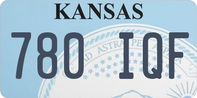 KS license plate 780IQF