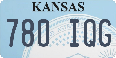 KS license plate 780IQG