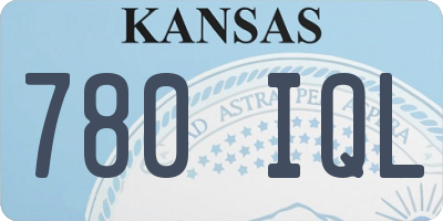 KS license plate 780IQL