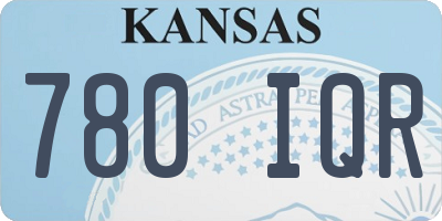 KS license plate 780IQR