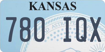KS license plate 780IQX