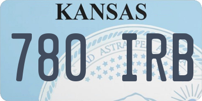 KS license plate 780IRB