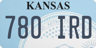 KS license plate 780IRD