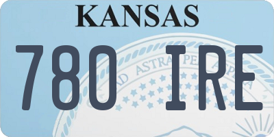 KS license plate 780IRE