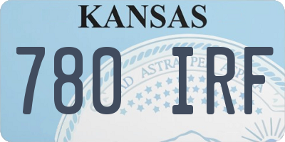 KS license plate 780IRF