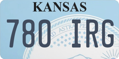KS license plate 780IRG