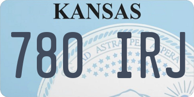 KS license plate 780IRJ