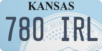 KS license plate 780IRL