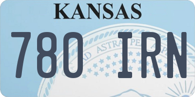 KS license plate 780IRN