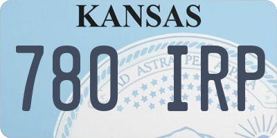 KS license plate 780IRP