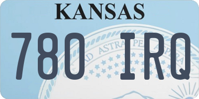 KS license plate 780IRQ