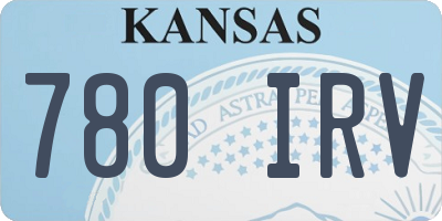 KS license plate 780IRV
