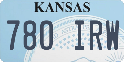 KS license plate 780IRW