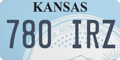 KS license plate 780IRZ