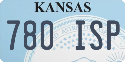 KS license plate 780ISP
