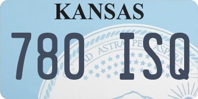 KS license plate 780ISQ