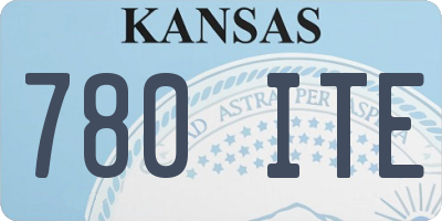 KS license plate 780ITE