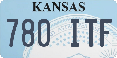 KS license plate 780ITF