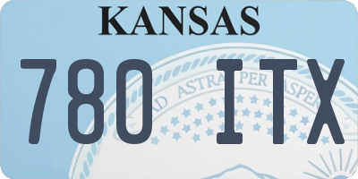 KS license plate 780ITX