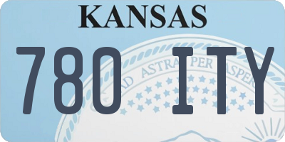 KS license plate 780ITY