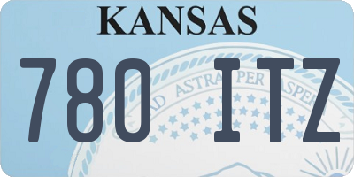 KS license plate 780ITZ