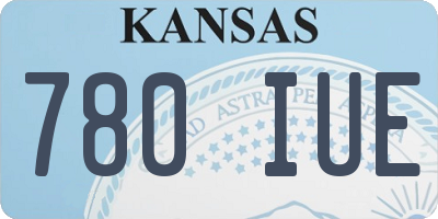 KS license plate 780IUE