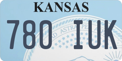 KS license plate 780IUK