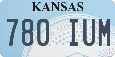 KS license plate 780IUM