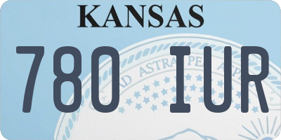 KS license plate 780IUR