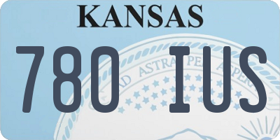 KS license plate 780IUS