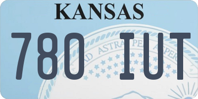 KS license plate 780IUT