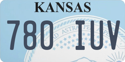 KS license plate 780IUV