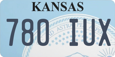KS license plate 780IUX