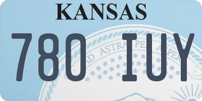 KS license plate 780IUY