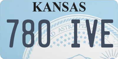 KS license plate 780IVE