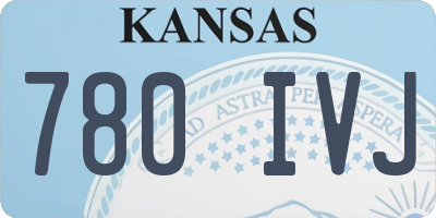 KS license plate 780IVJ
