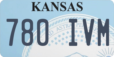 KS license plate 780IVM