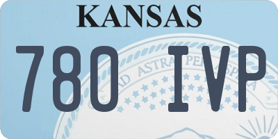KS license plate 780IVP